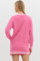 Preppy In Pink Lightweight Cardigan
