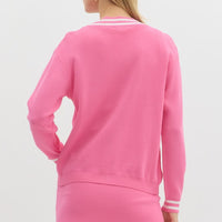 Preppy In Pink Lightweight Cardigan
