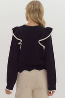 Jacquline Long Sleeve Knit Sweater
