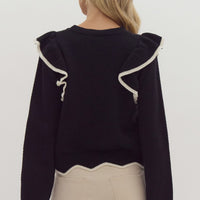 Jacquline Long Sleeve Knit Sweater