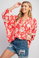 Peach Blossom Woven Top
