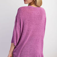 Short Sleeve Knit Sweater