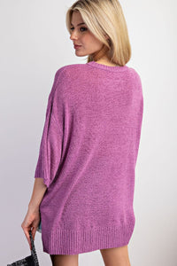 Short Sleeve Knit Sweater