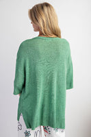 Short Sleeve Knit Sweater
