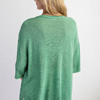 Short Sleeve Knit Sweater