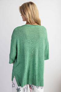 Short Sleeve Knit Sweater