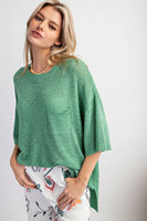 Short Sleeve Knit Sweater
