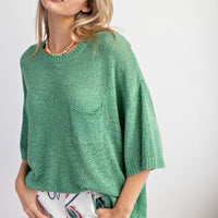 Short Sleeve Knit Sweater
