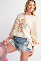 Flower Patch Terry Knit Top
