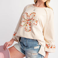 Flower Patch Terry Knit Top