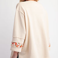 Flower Patch Terry Knit Top