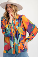 Sophia Button Down Pleated Top
