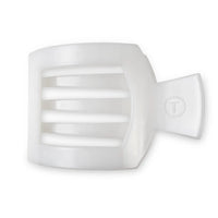 Teleties Coconut White Flat Square Clip
