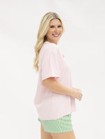 Express Martini on Pink Relaxed Fit Tee
