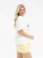 Seashells on White Relaxed Fit Tee
