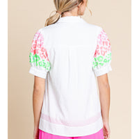 Leopard Print Sleeve Top