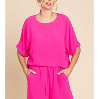 Loungewear U Neck Top