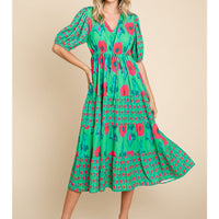 Daphne Short Sleeve Midi Dress