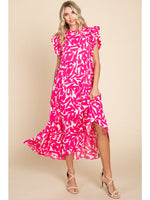 Abstract Print Midi Dress
