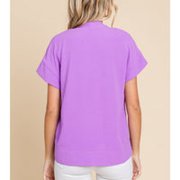 Kimono Sleeves V-neck Shirt