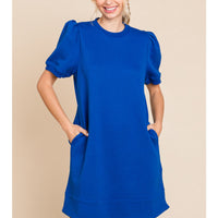 Short Sleeve Textured Dress