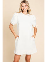 Short Sleeve Textured Dress
