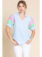 Leopard Print Sleeve Top
