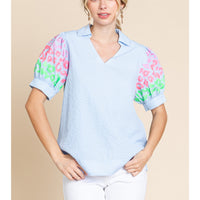 Leopard Print Sleeve Top