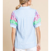 Leopard Print Sleeve Top