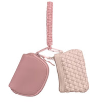 LuLuLemon Dupe WOVEN Dual Pouch Wristlet
