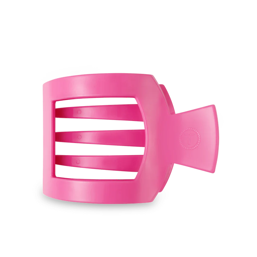 Teleties Paradise Pink Flat Square Hair Clip
