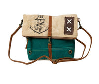 Myra Burlander Patch Teal Small Crossbody Bag

