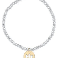 enewton Classic Sterling Mixed Metal 3mm Bead Bracelet - Guardian Angel Gold Disc
