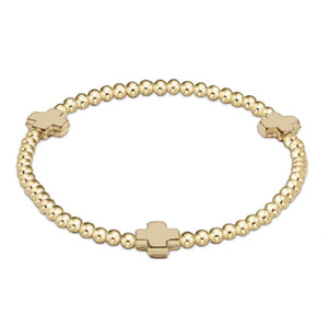 enewton Extends Signature Cross Gold Pattern 3mm Bracelet - Gold