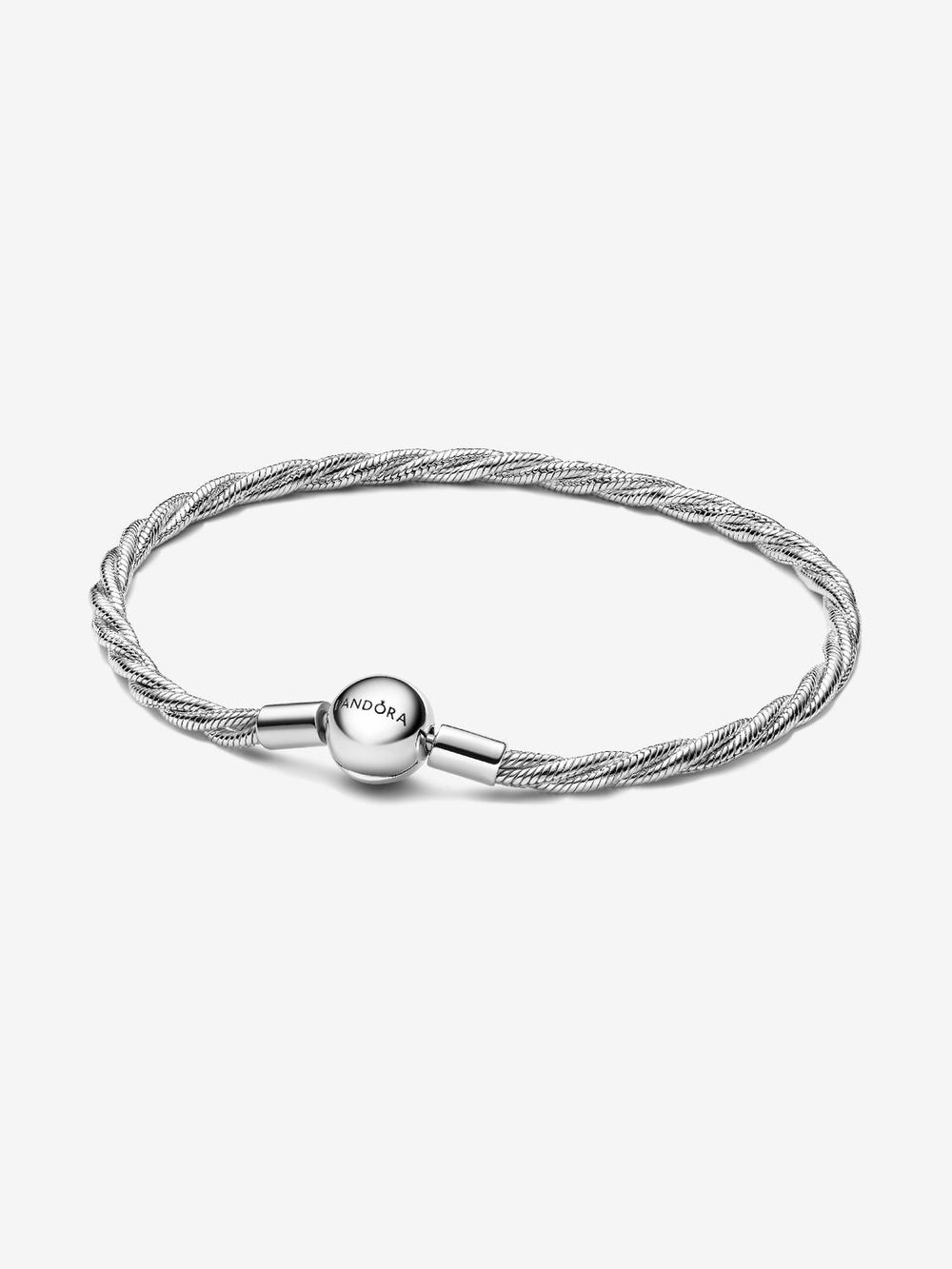 Pandora Round Clasp Twisted Snake Chain Bracelet