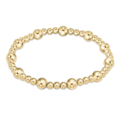 enewton Classic Sincerity Pattern 4mm Bead Bracelet - Gold