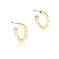 enewton Round Gold 1" Post Hoop - 4mm - Smooth Earrings