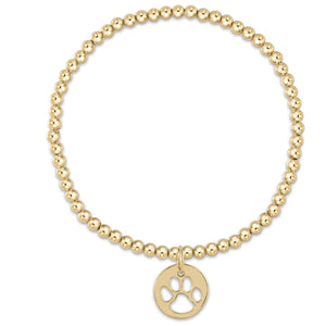 Enewton Classic Gold 3mm Bead Paw Print Bracelet