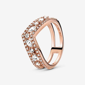 Pandora Sparkling Marquise Double Wishbone Ring