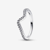 Sparkling Wave Ring Sterling Silver