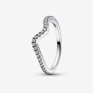 Sparkling Wave Ring Sterling Silver