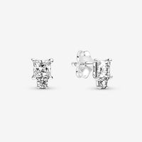 FINAL SALE Pandora Sparkling Round & Square Earrings