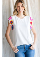 Crochet Shoulder Sleeveless Top
