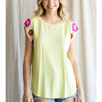 Crochet Shoulder Sleeveless Top