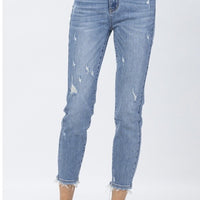 Judy Blue HW Mineral Wash Relaxed Fit Jeans