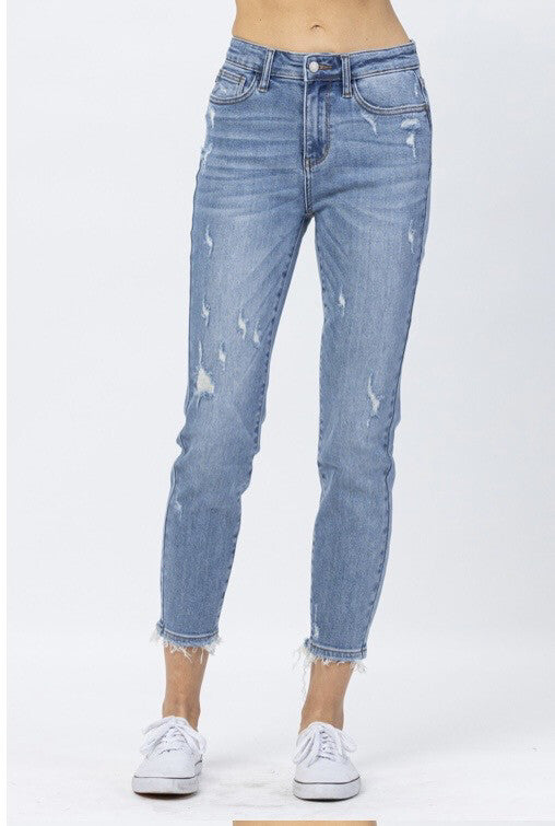 Judy Blue HW Mineral Wash Relaxed Fit Jeans