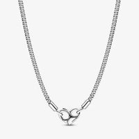 Pandora Moments Studded Chain Necklace SILVER
