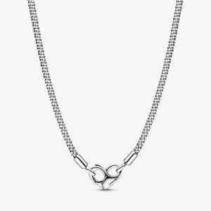 Pandora Moments Studded Chain Necklace SILVER