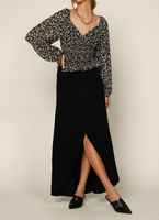 Twisted Front Maxi Skirt
