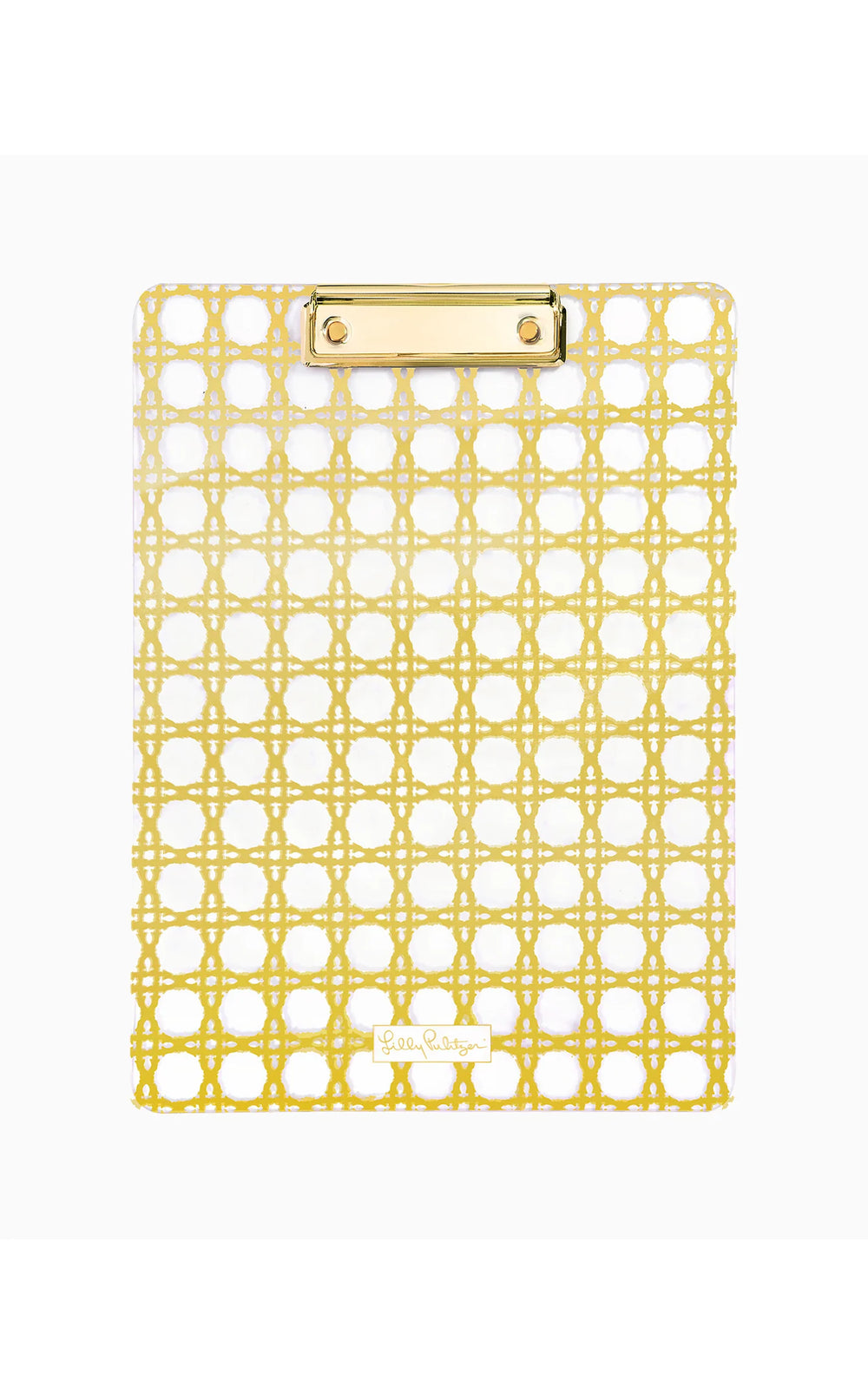 Acrylic Clipboard - Gold Caning